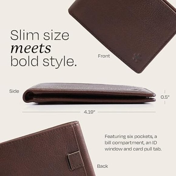 Swear Brands Leather Minimalist Slim Wallet for Men - Picture 8 of 9